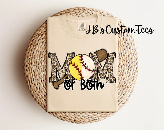 Mom of Both Softball/Baseball - Comfort Colors Tee