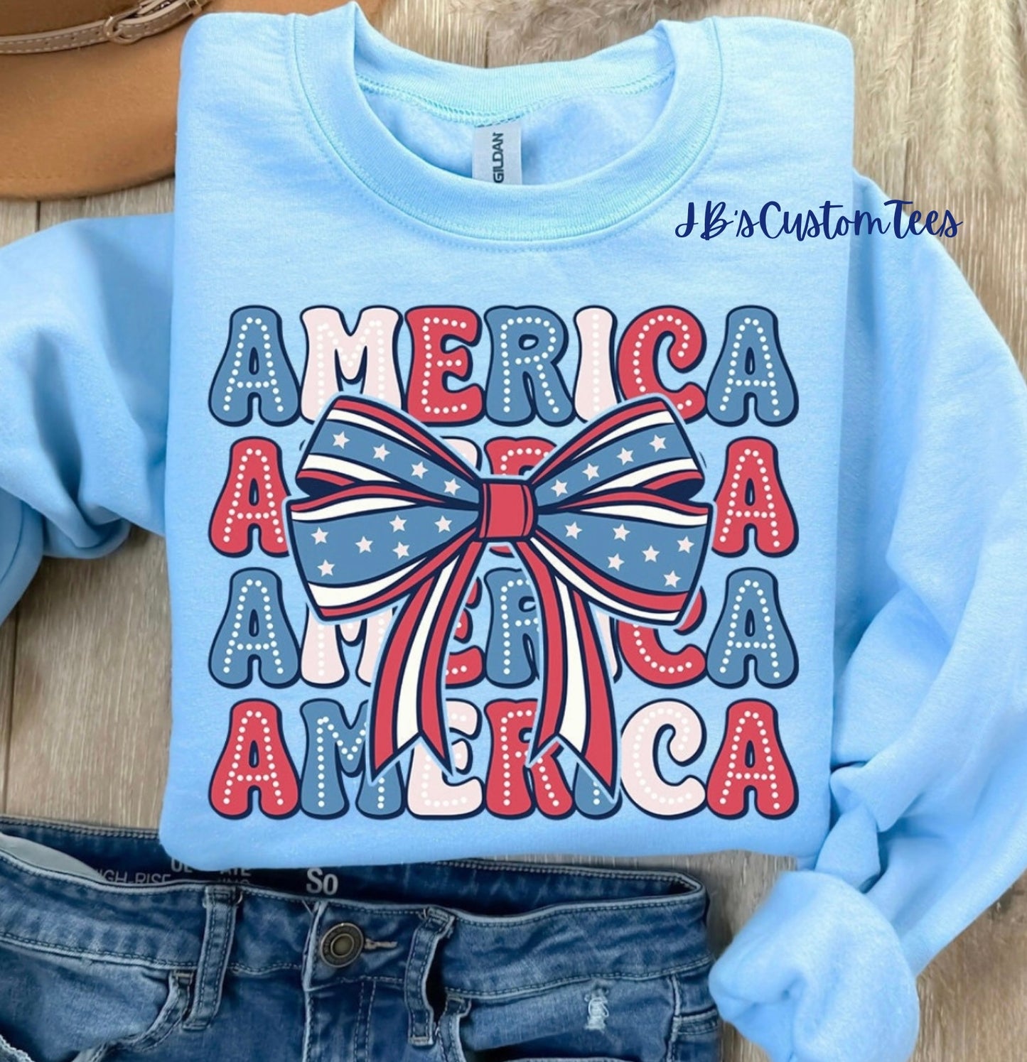 America Bow Gildan Tee