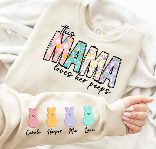 This Mama Loves Her Peeps Sand Sweatshirt