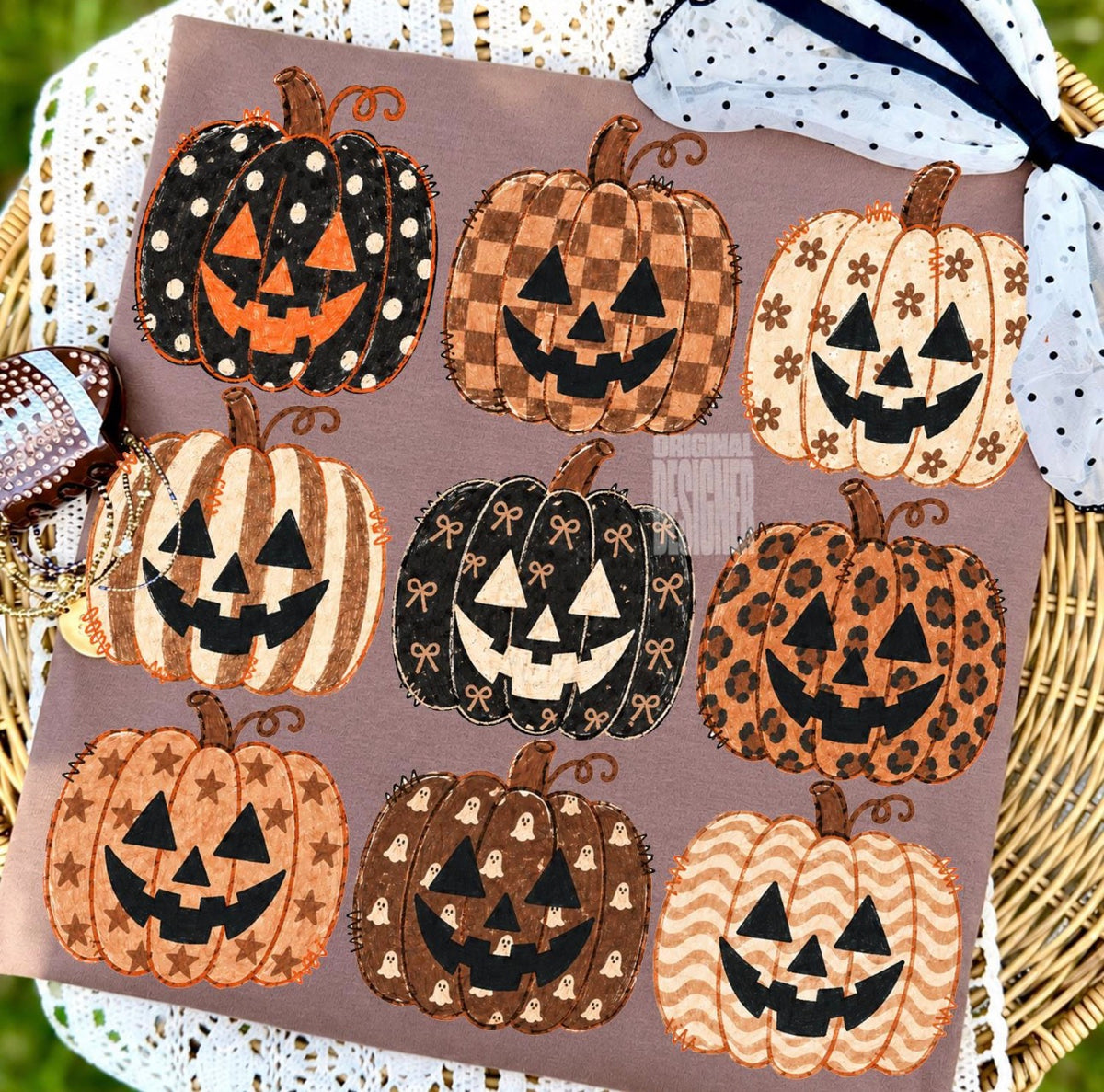 Preppy Halloween Pumpkin