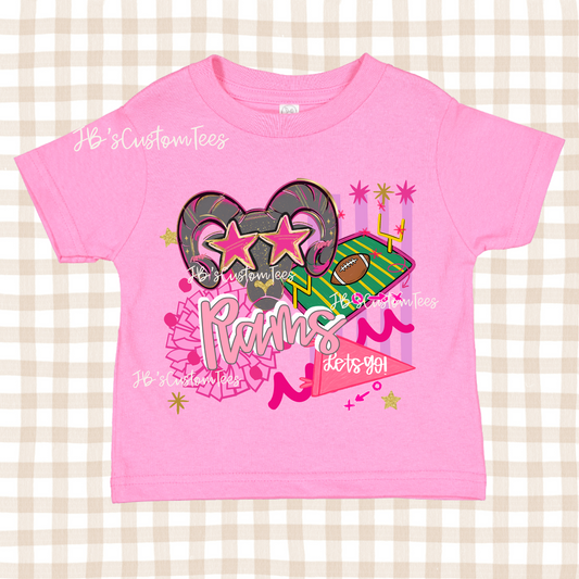 Preppy Cardinals Pink Tee - Toddler/Youth