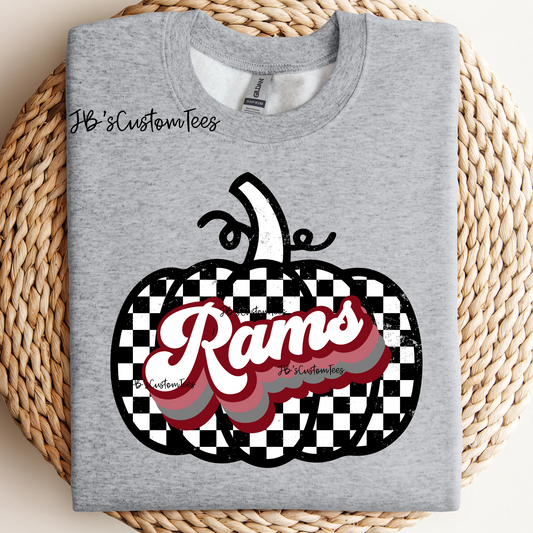 Rams Checkered Pumpkin