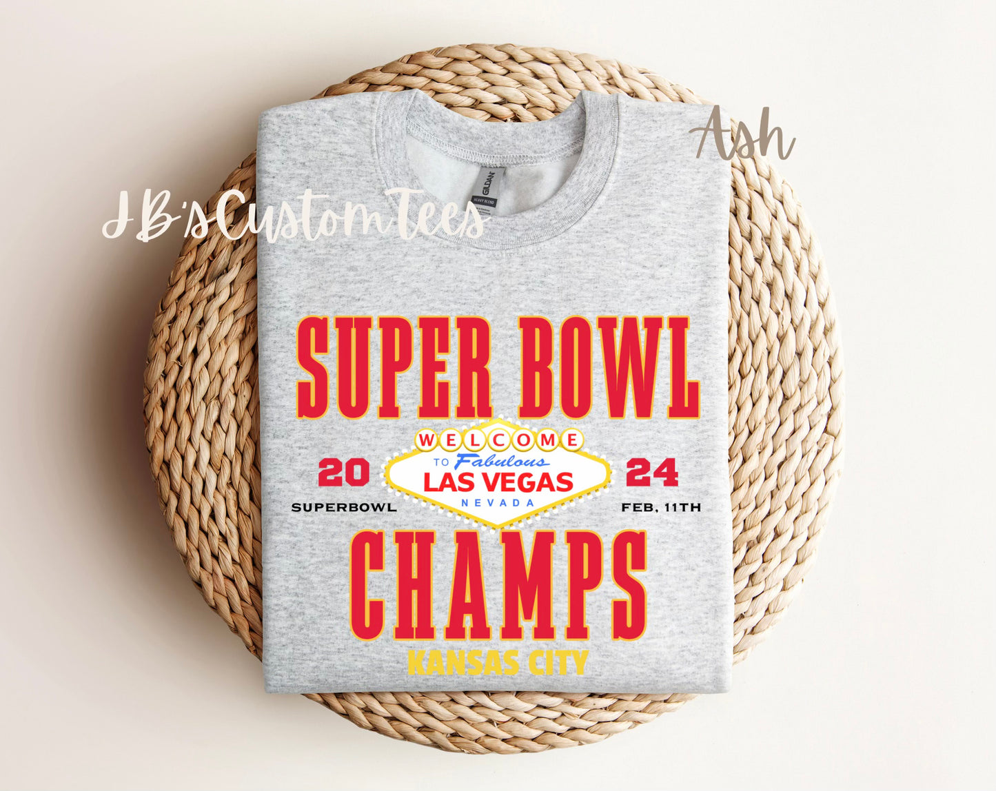 KC Chiefs Super Bowl Champions Crewneck Grey