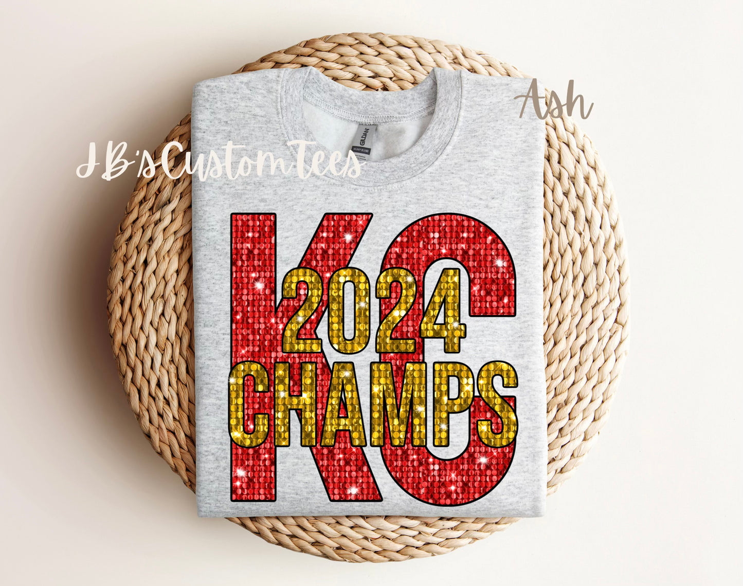 KC Chiefs Super Bowl Champions Crewneck Grey