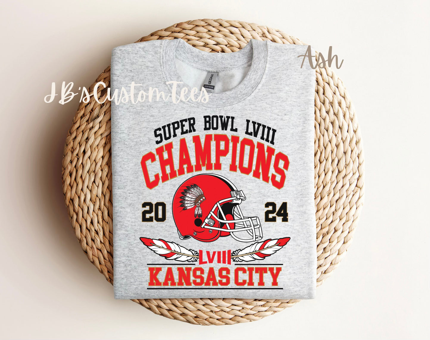 KC Chiefs Super Bowl Champions Crewneck Grey