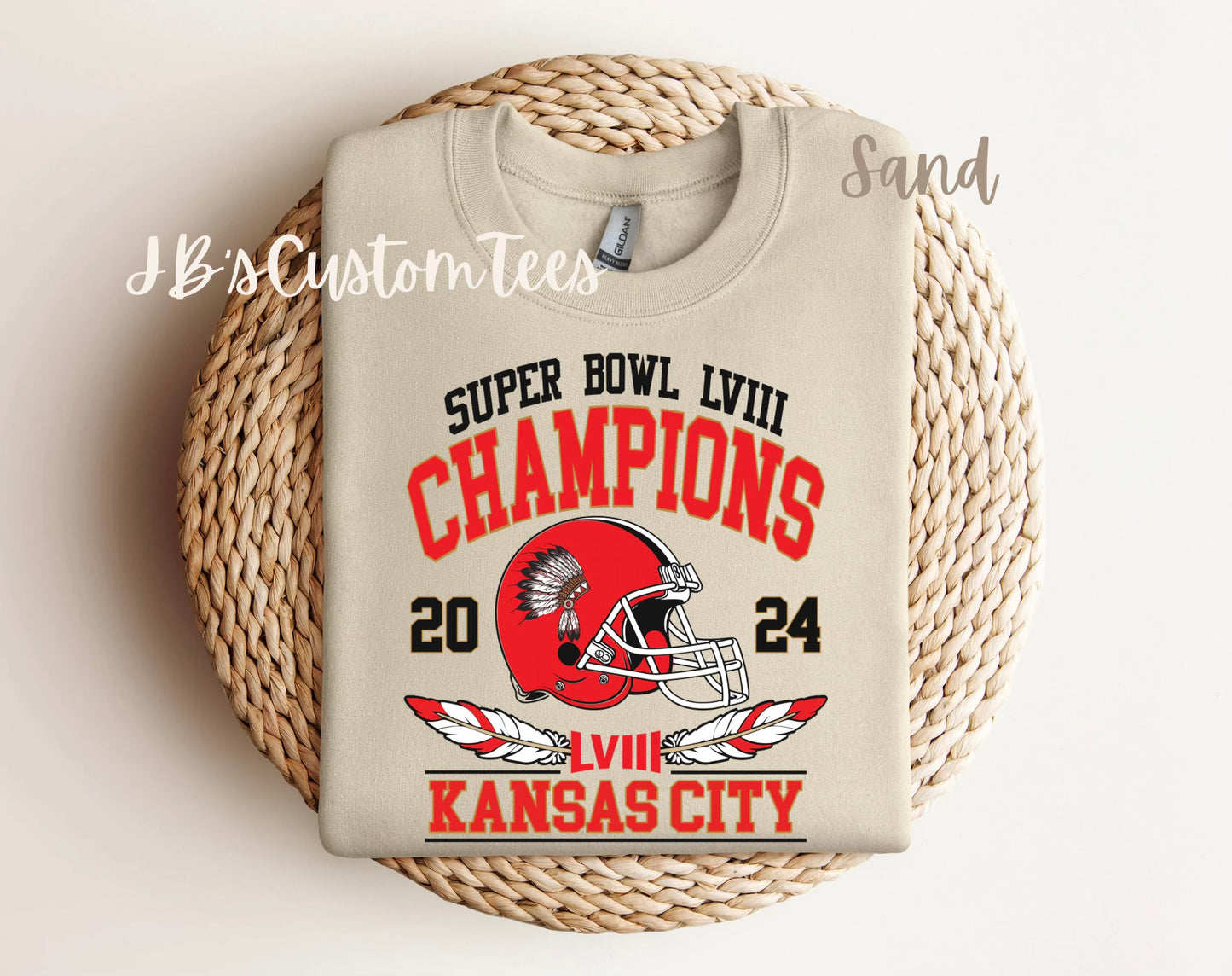 KC Chiefs Super Bowl Champions Crewneck Sand