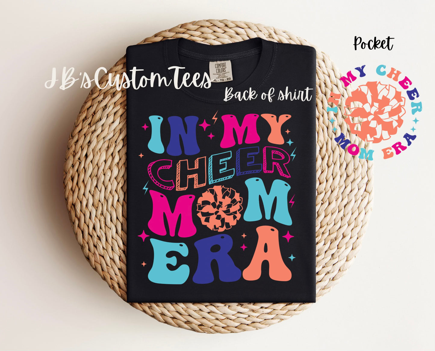 "In My Cheer Mom Era" Comfort Colors Tee