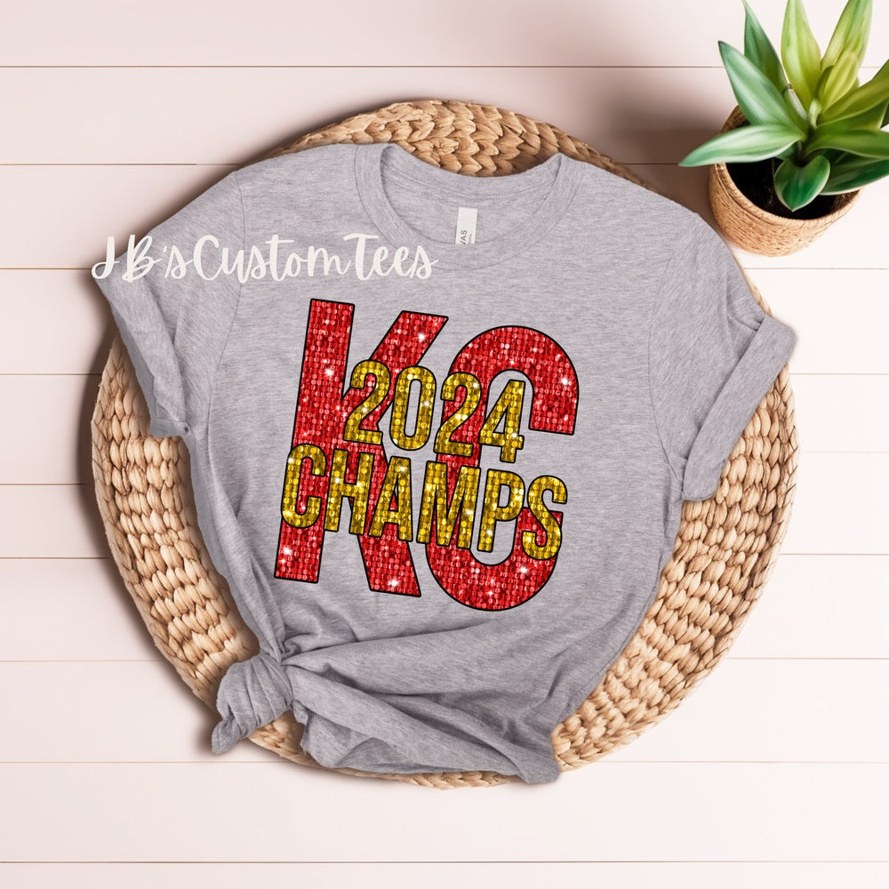 KC Cheifs Super Bowl Champion Bella Canvas Tee