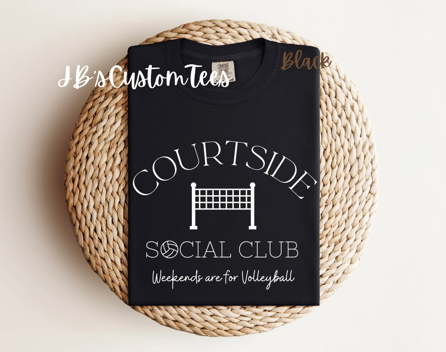 Courtside Social Club Volleyball Comfort Colors Tee