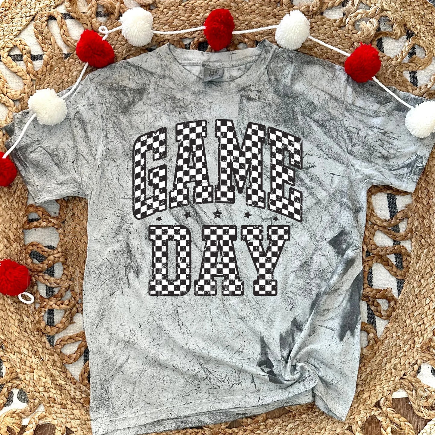 Checkered Game Day Smoke CC Tee