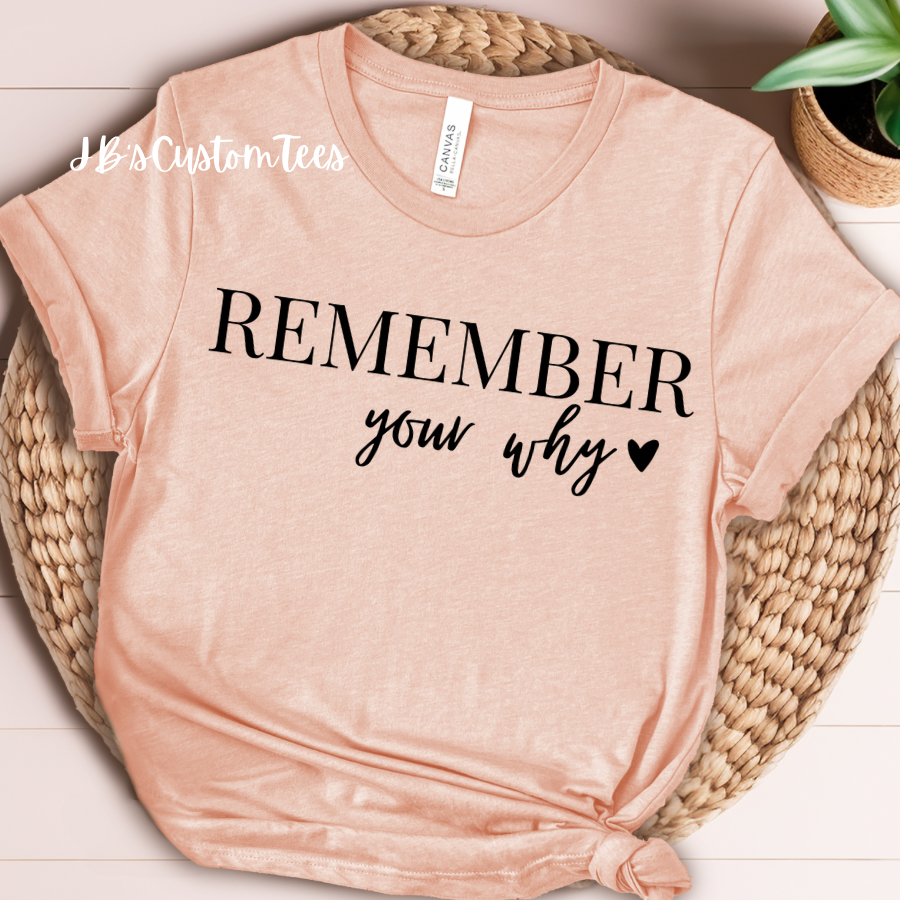 Remember Your Why Bella Canvas Tee