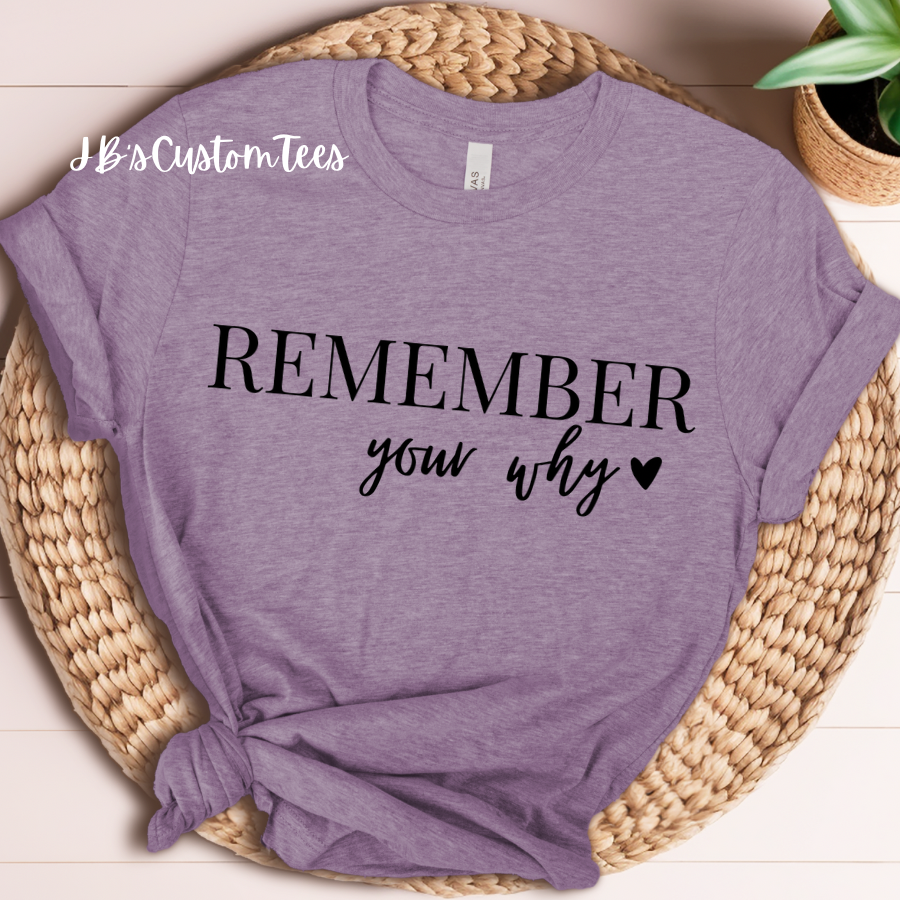 Remember Your Why Bella Canvas Tee