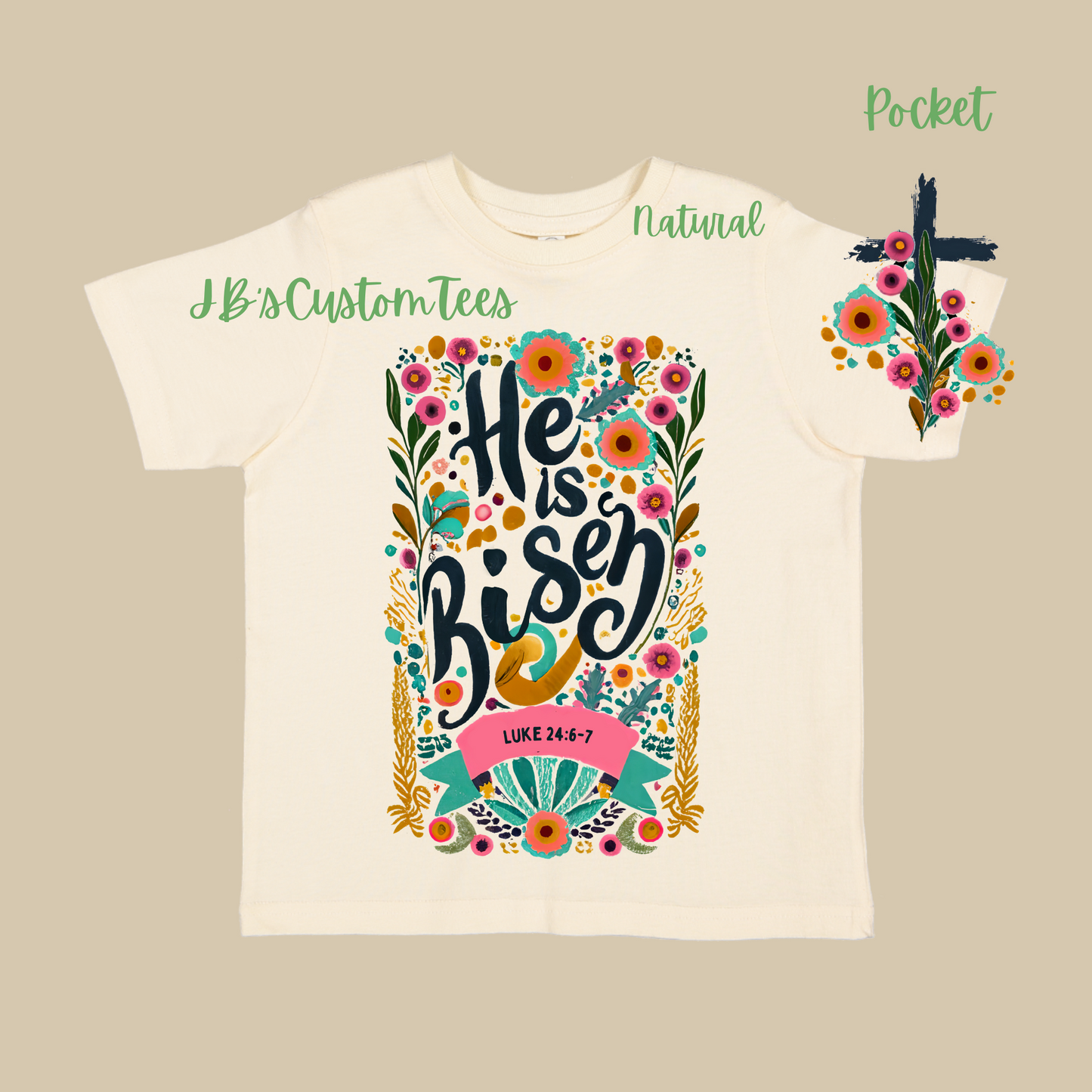 He is Risen Easter Toddler Tee - Rabbit Skins