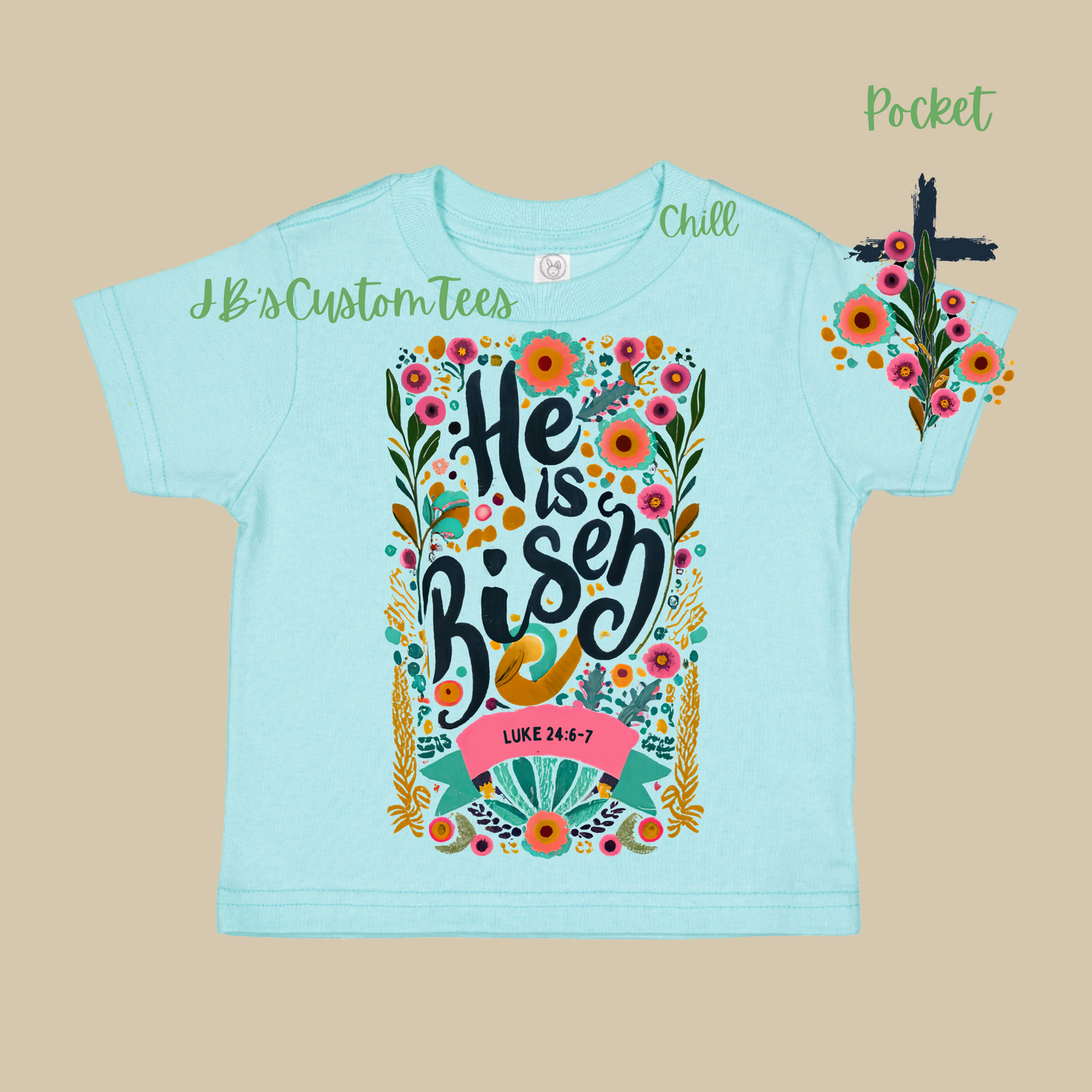 He is Risen Easter Toddler Tee - Rabbit Skins