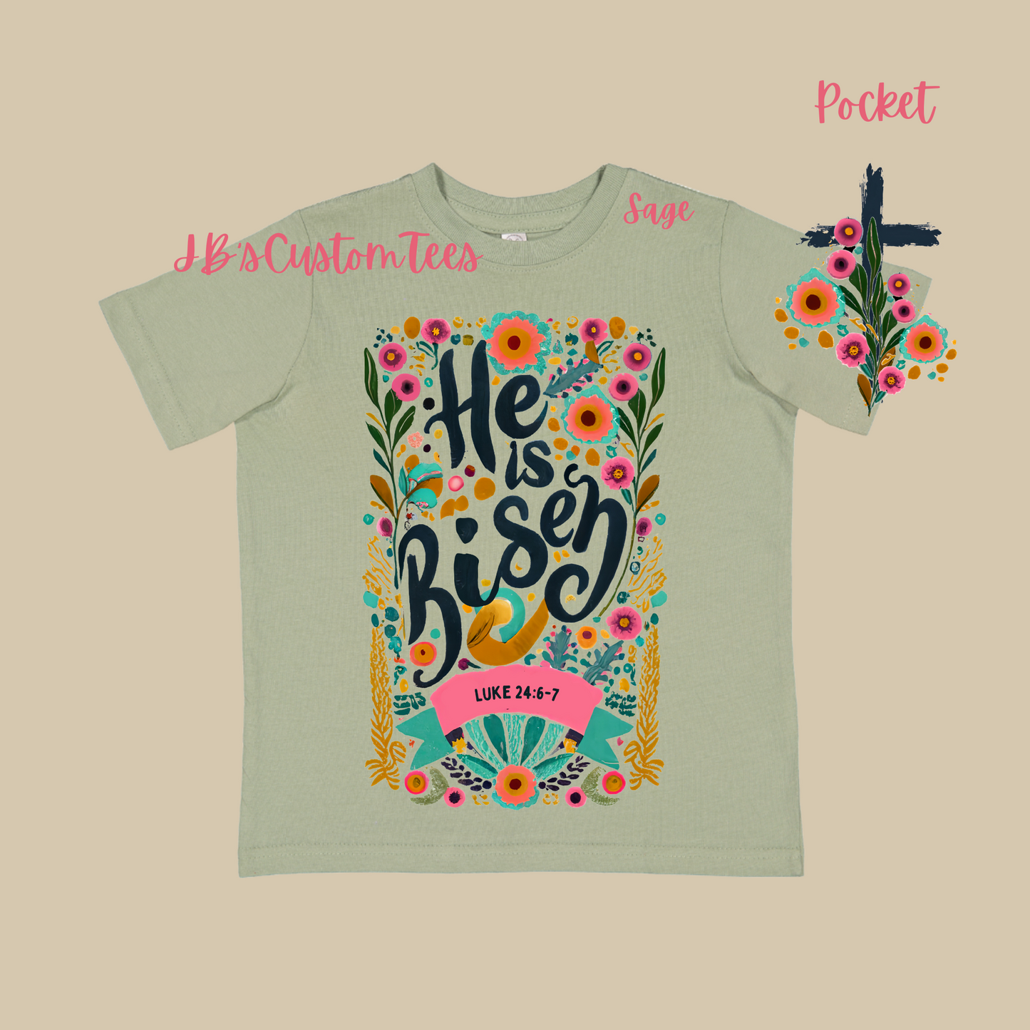 He is Risen Easter Toddler Tee - Rabbit Skins