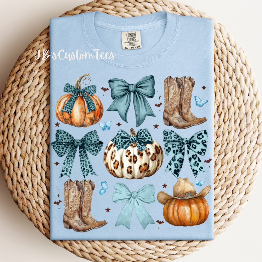 Blue Leopard Pumpkin CC Tee