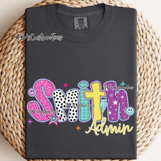 Smith Admin - Preppy Doodle School Spirit Tee