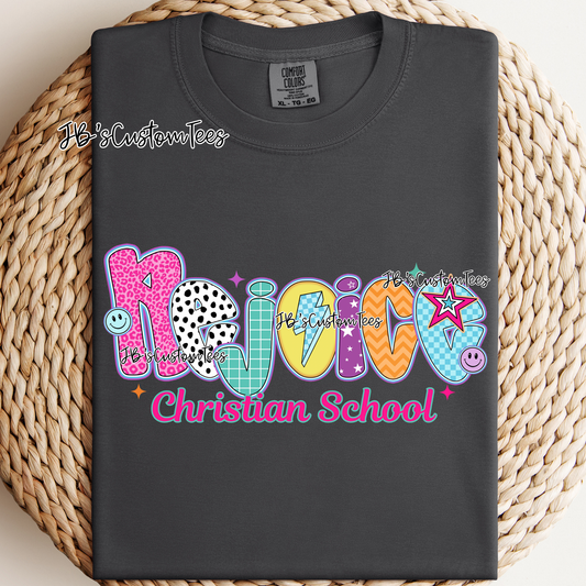 Rejoice - Preppy Doodle School Spirit Tee
