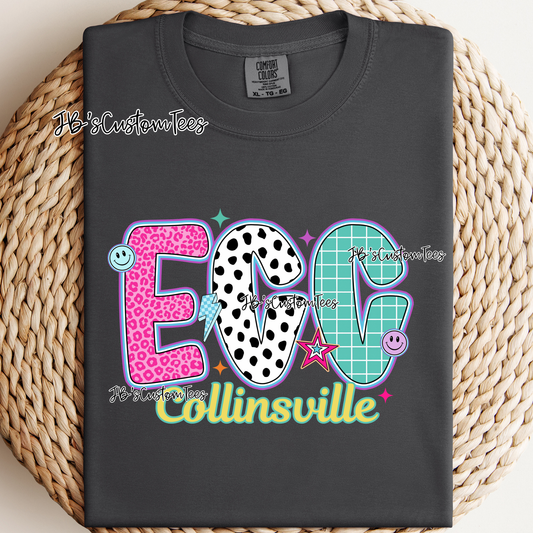 ECC Cardinals - Preppy Doodle School Spirit Tee