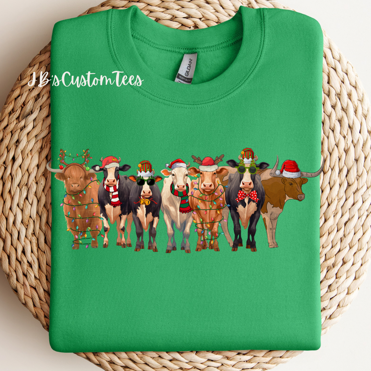 Christmas Cows & Chickens Sweatshirt