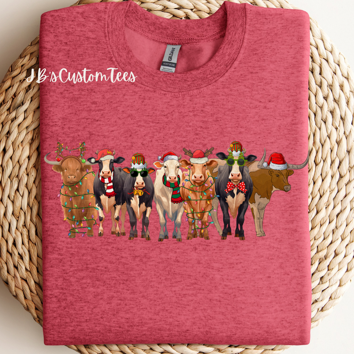 Christmas Cows & Chickens Sweatshirt