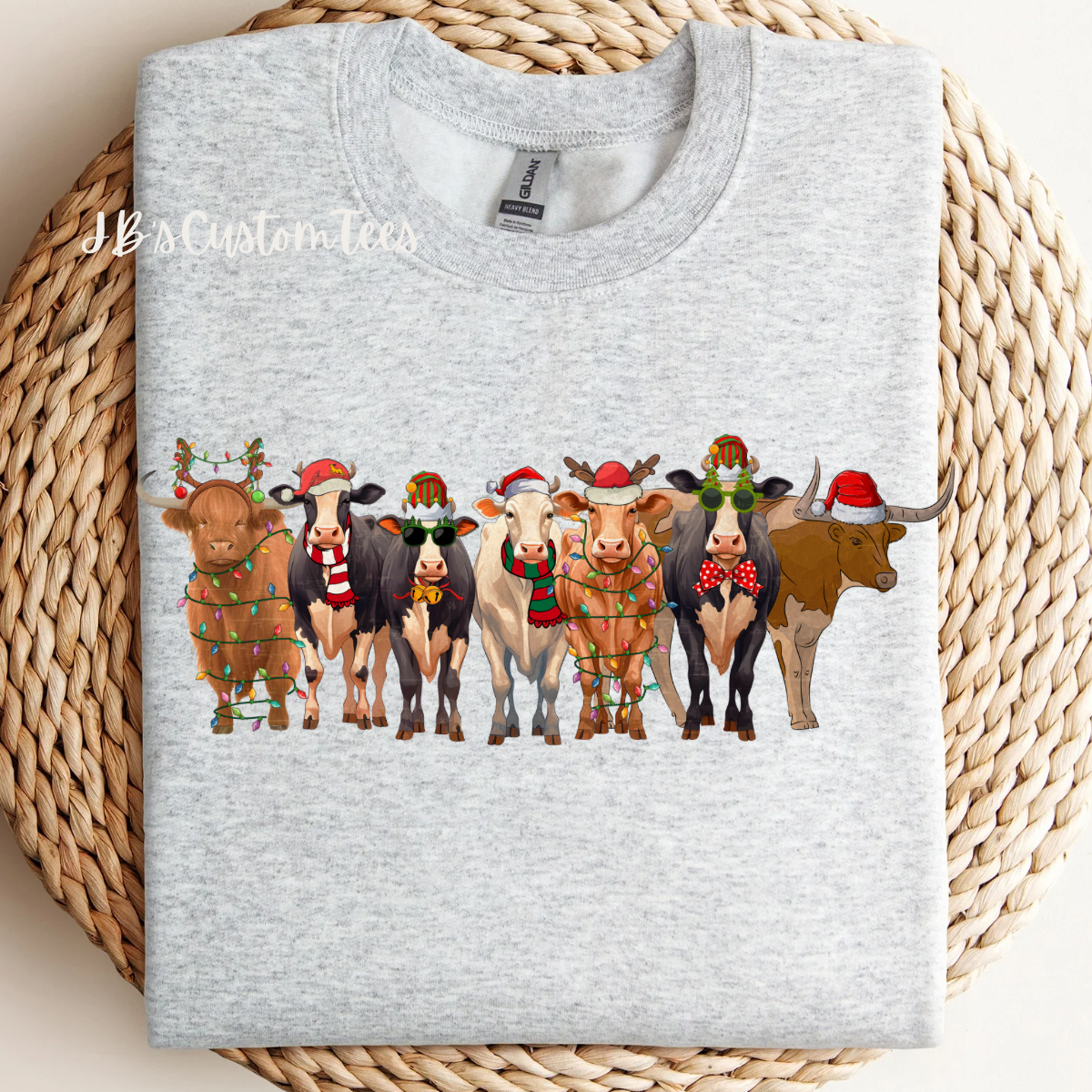 Christmas Cows & Chickens Sweatshirt