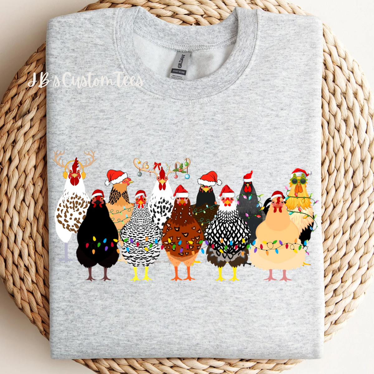 Christmas Cows & Chickens Sweatshirt