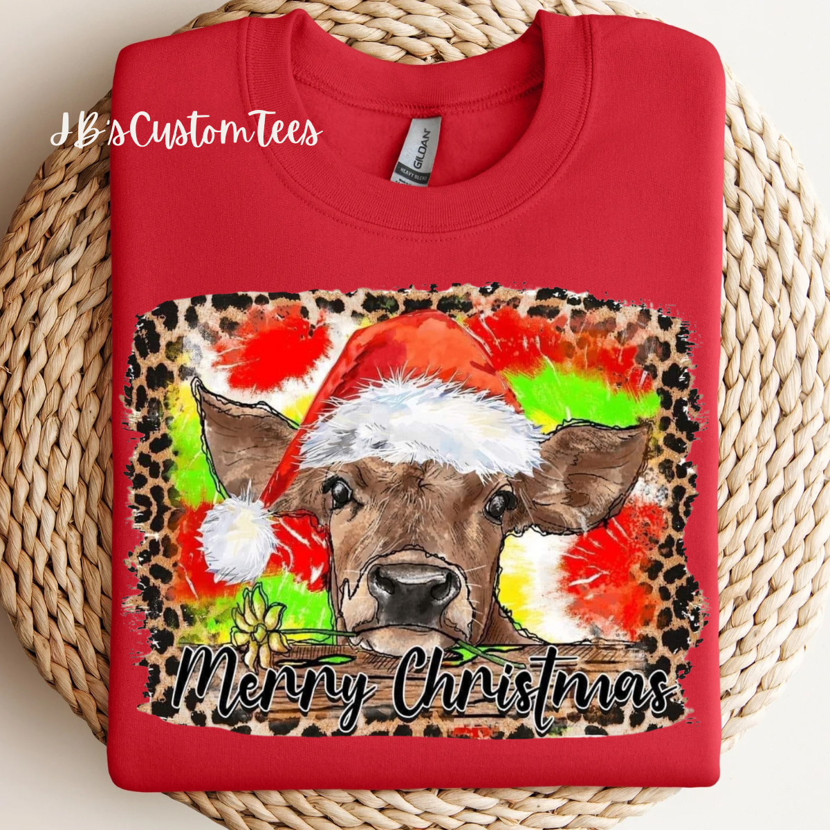 Cutesy Christmas Calf Sweatshirt