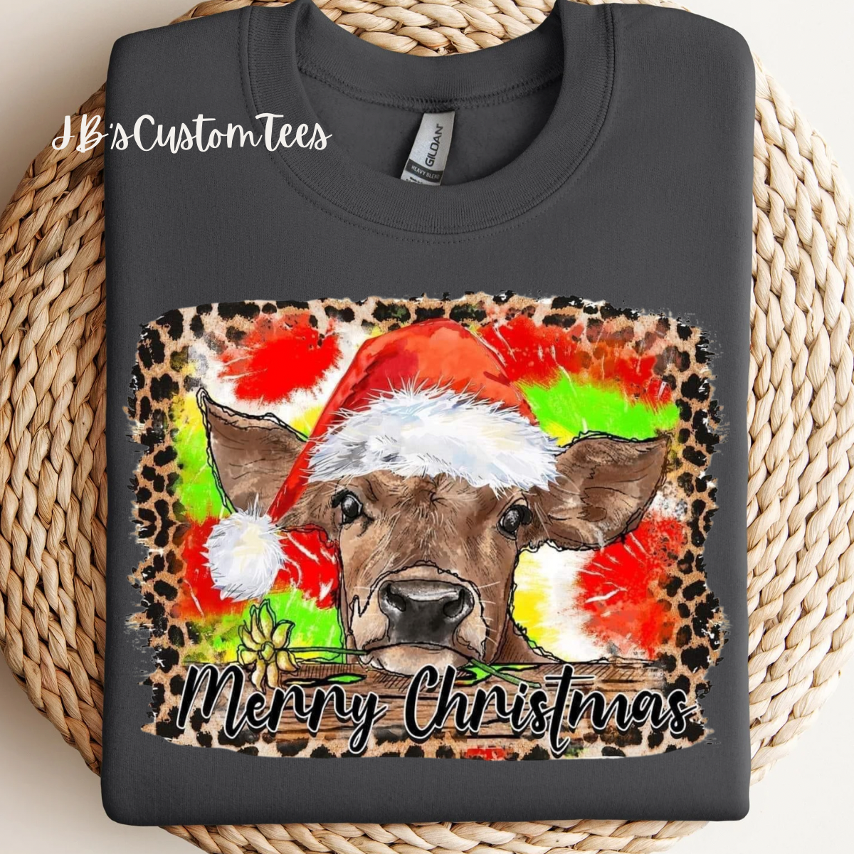 Cutesy Christmas Calf Sweatshirt