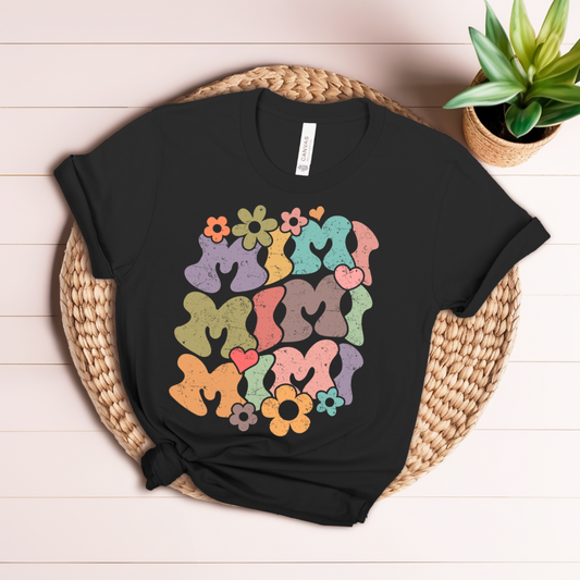 Retro Floral Mimi Bella Canvas Tee