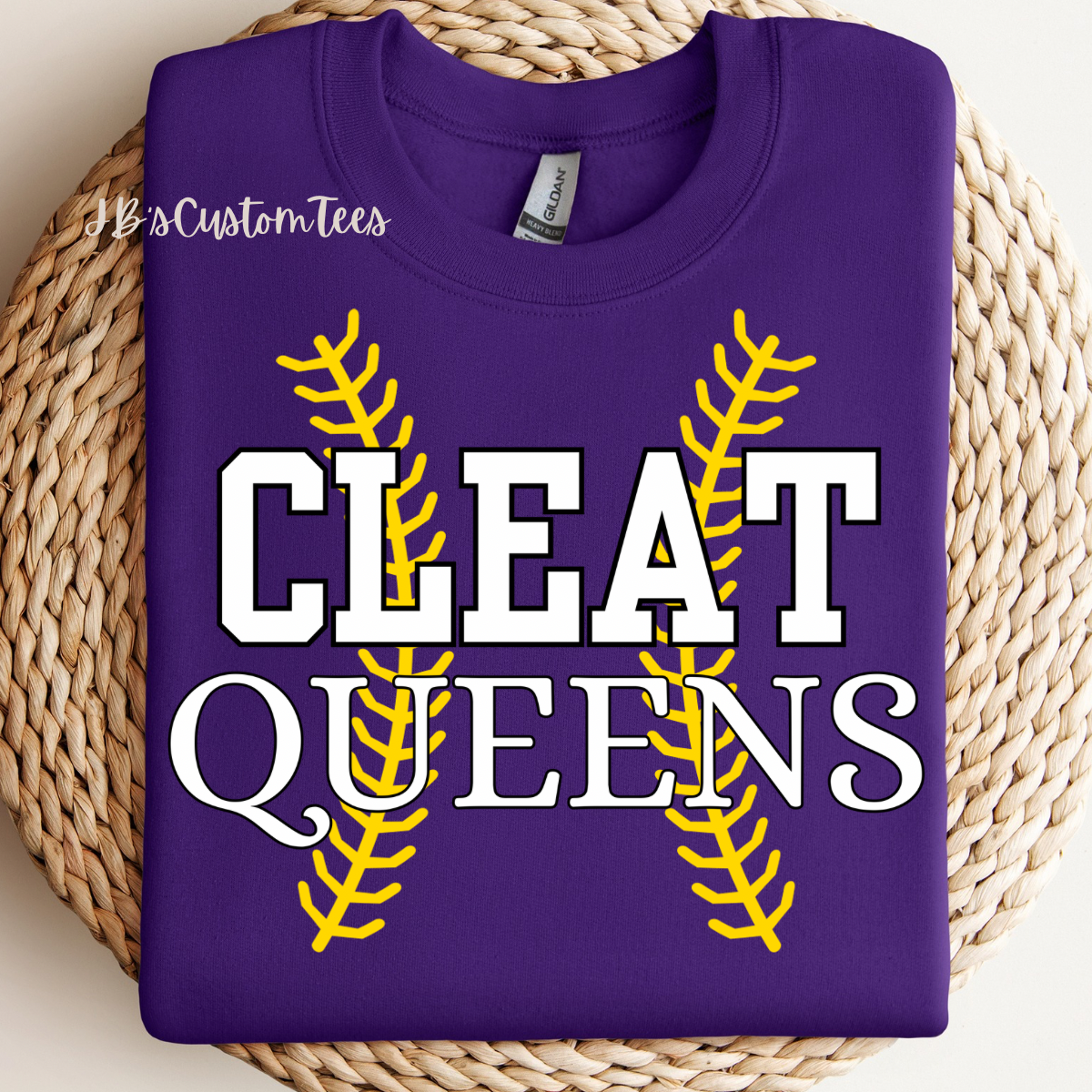 Cleat Queens Purple Gildan Tee