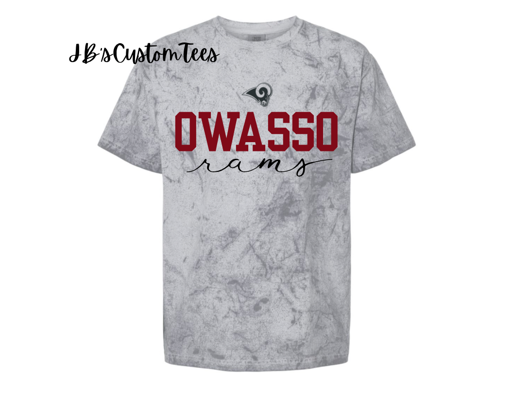 Owasso Rams Smoke Comfort Colors Tee