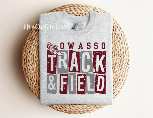 Owasso Track & Field - Ash Gildan Tee