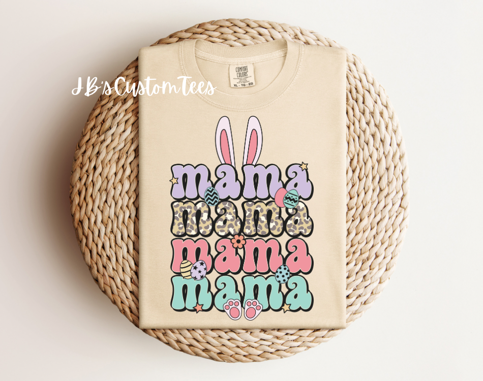 Mama Bunny Easter Comfort Colors Tee