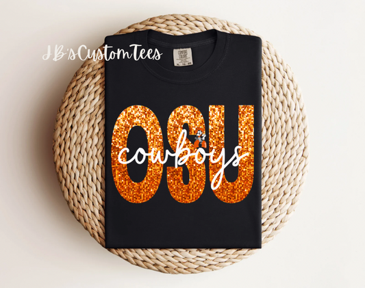 OSU (Cursive) Cowboys Tee