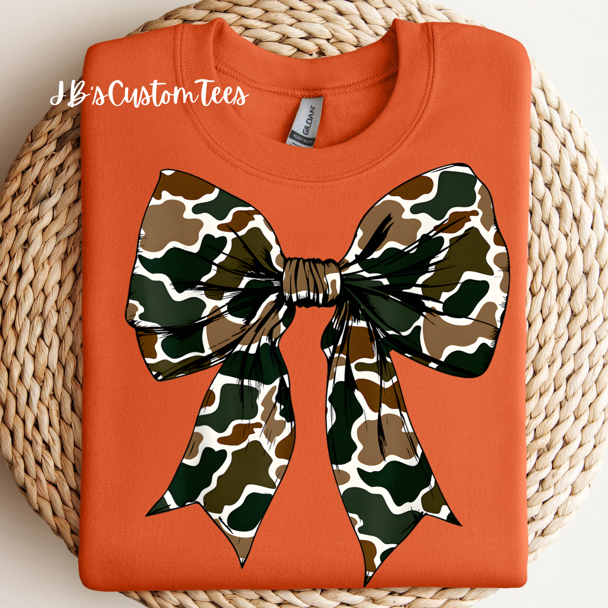 Retro Camo Bow Sweatshirt