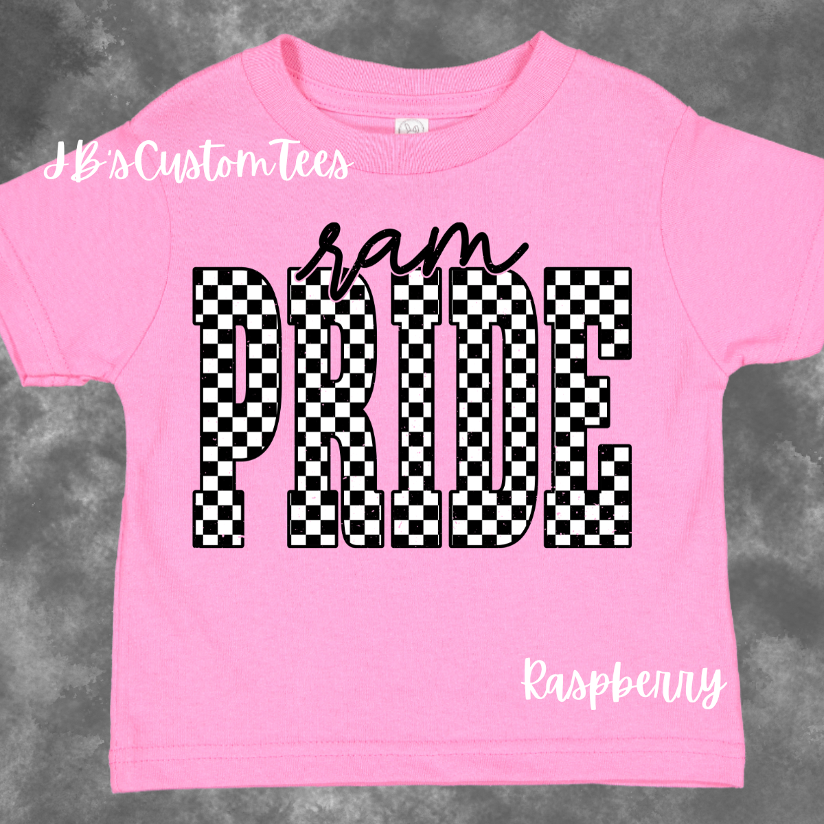 Youth/Toddler Checkered OR Dalmatian Rams Pink Out