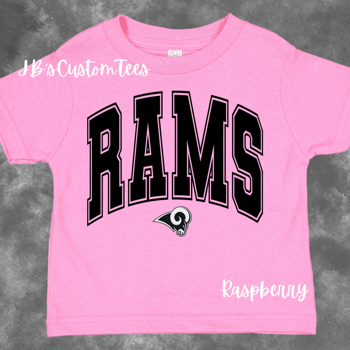 Youth/Toddler Varsity Black Rams Pink Out