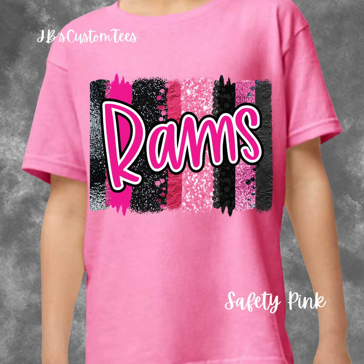 Youth/Toddler Brushstroke Rams Pink Out