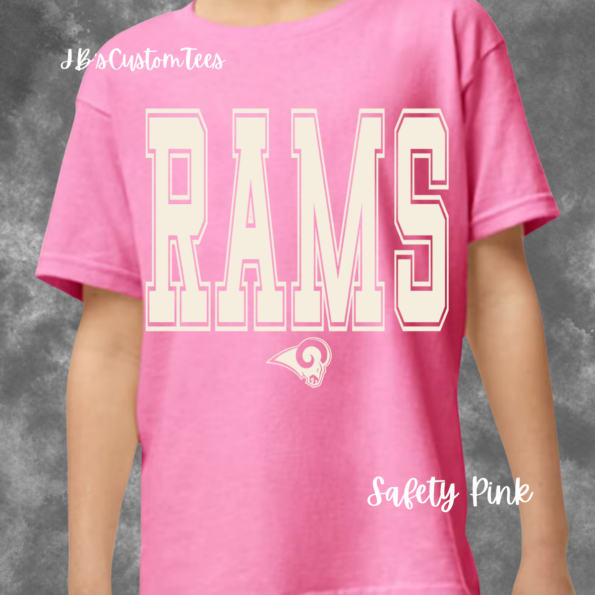 Youth/Toddler Varsity White Rams Pink Out