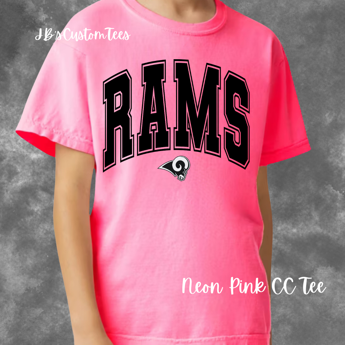 Youth/Toddler Varsity Black Rams Pink Out