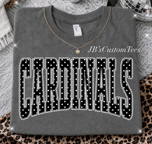 Polka Dot Lace Cardinals