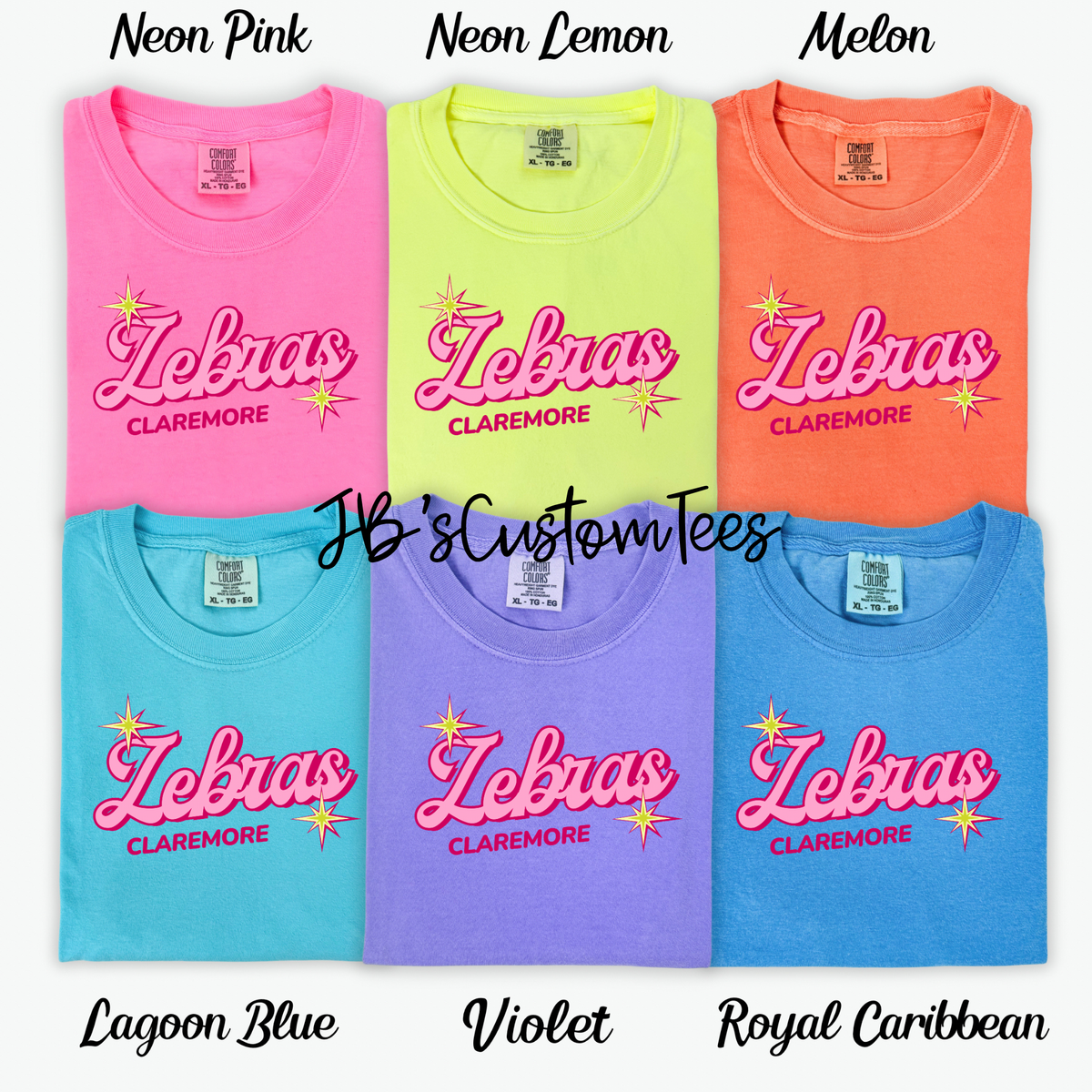 Neon Sparkle Zebras