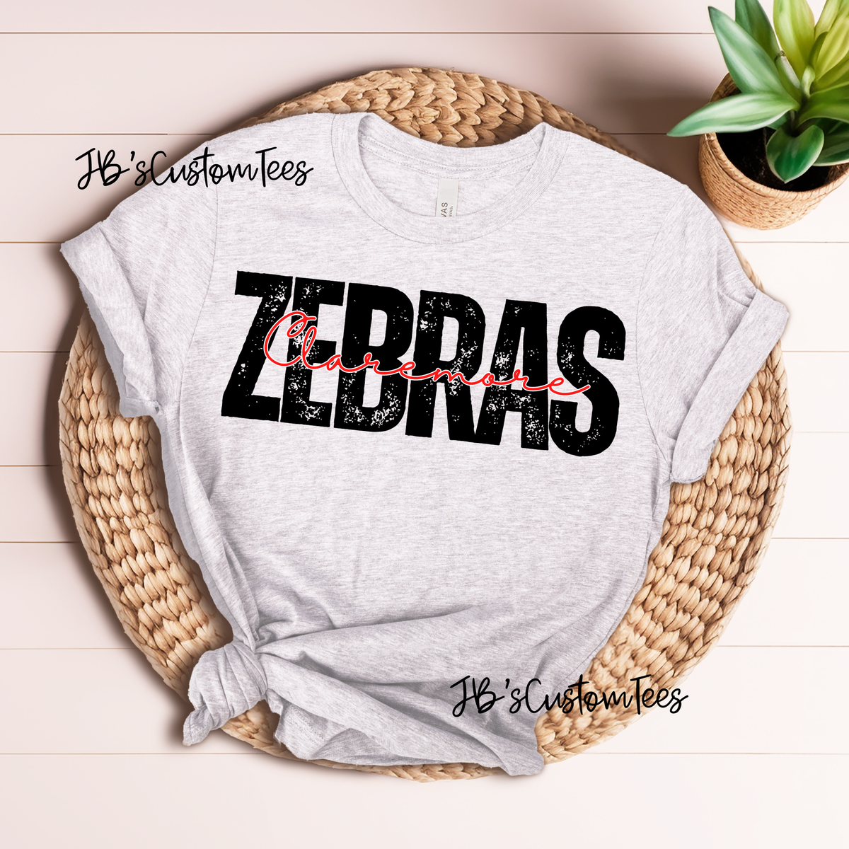 Distressed Claremore Zebras