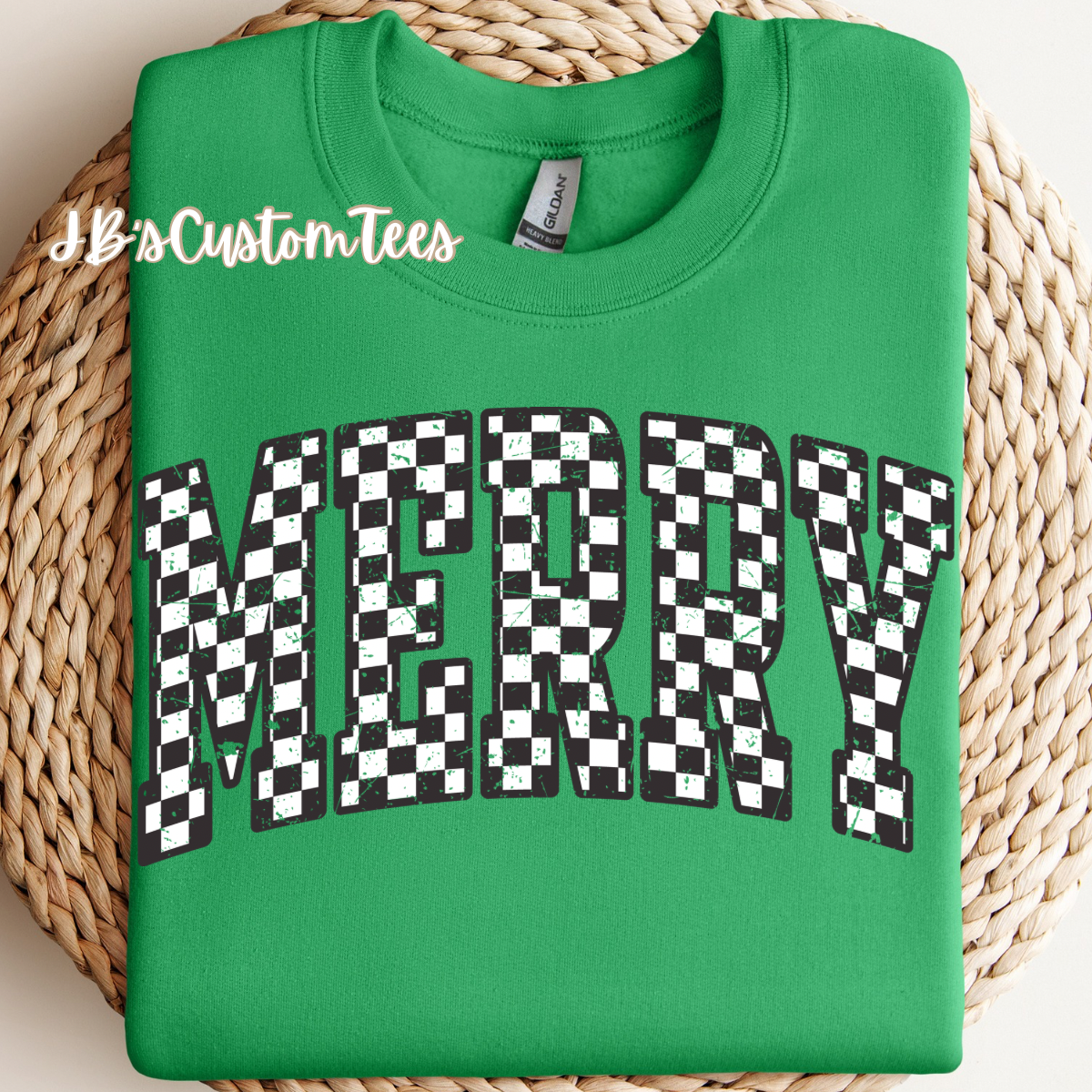 Checkered Merry Sweatshirt