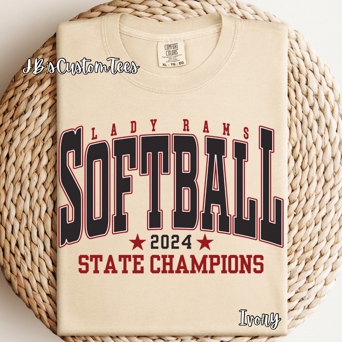Lady Rams 2024 State Champions CC Tee