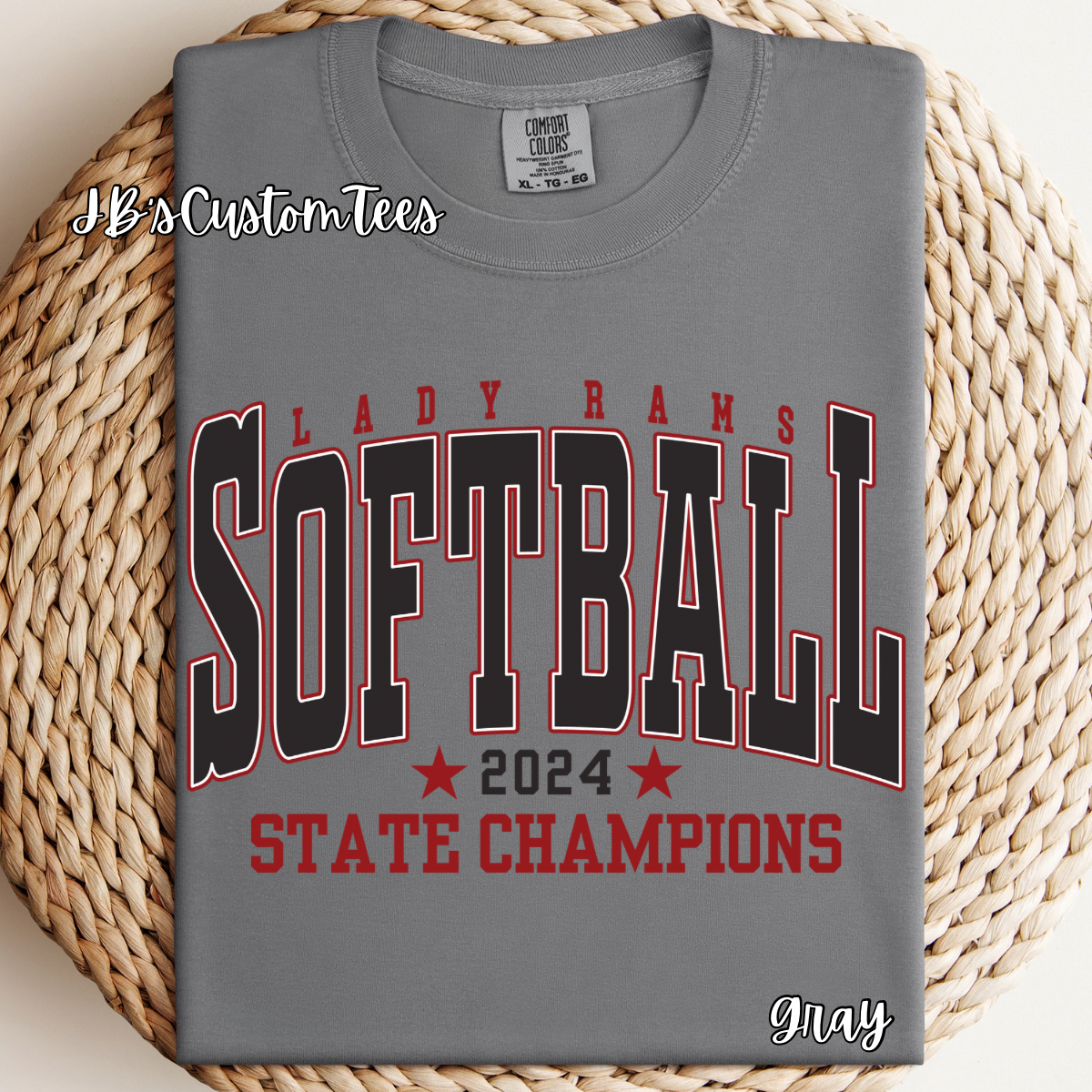 Lady Rams 2024 State Champions CC Tee