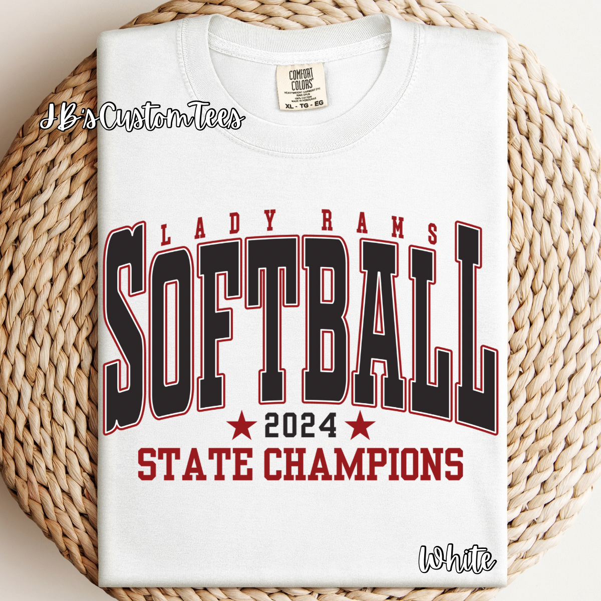 Lady Rams 2024 State Champions CC Tee