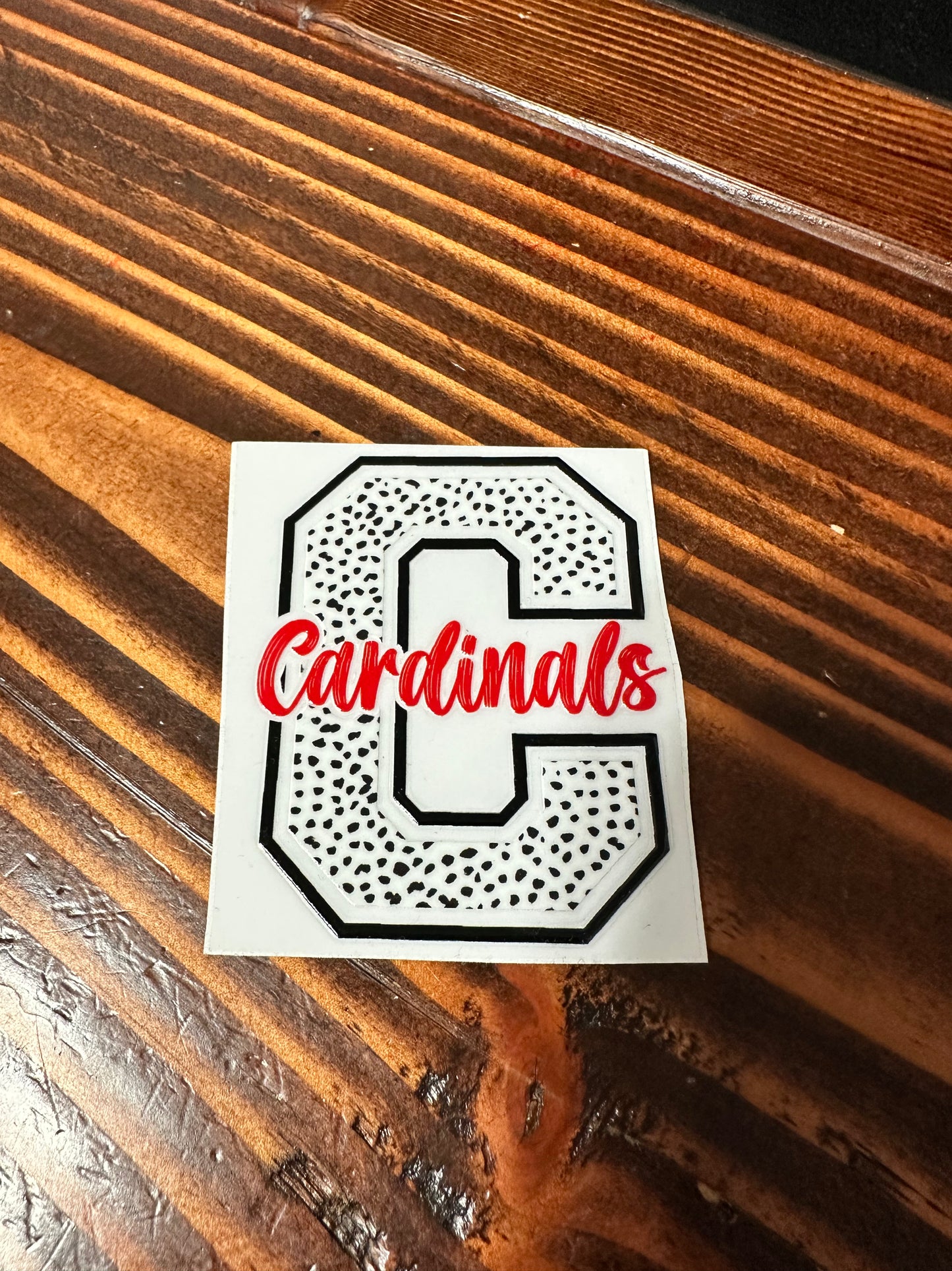C Cardinals Dalmatian Decal 2.5 inches