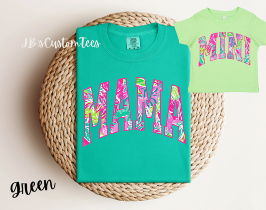 Island Green Tropical Mama & Mini Tee Set